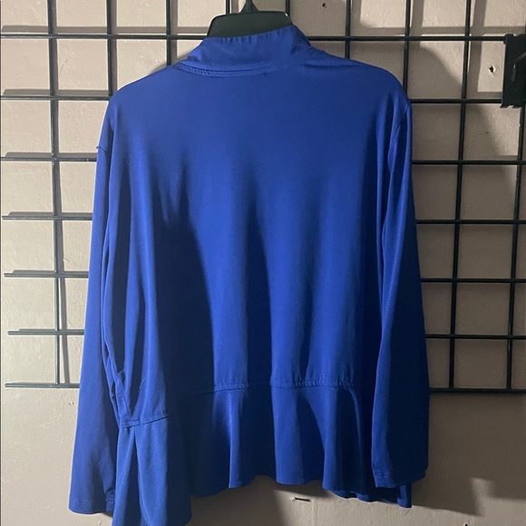 Blue Ruffled Open Cardigan - Picture 2 of 2